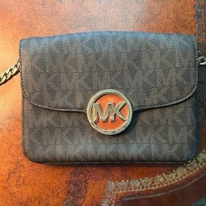 Michael Kors Brown Crossbody Bag with Chain Strap